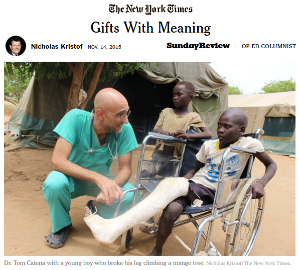 Kristof: Dr. Tom Among Worst Paid Doctors in the World